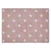 Lorena Canals Dywan bawełniany Pink Stars White 120 x 160 cm