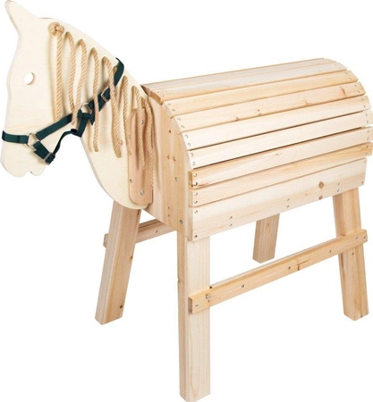 Drewniany koń dla dzieci XXL Gibon do zabawy w plenerze 11664-Small Foot, zabawki konie