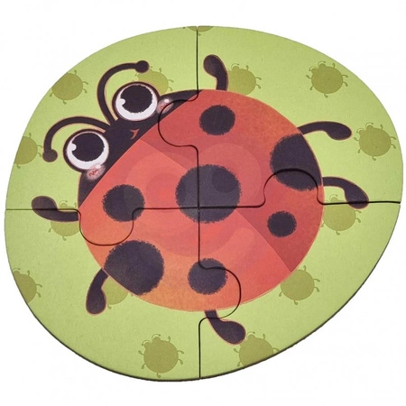 CLASSIC WORLD Drewniane Puzzle Owady Układanka Dla Dzieci 6 Obrazków 24 el.