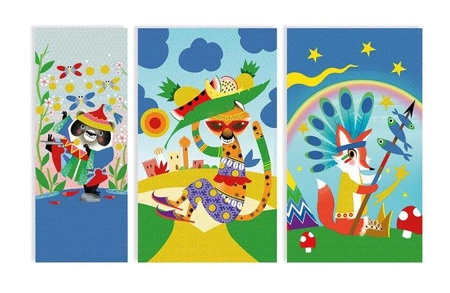 Zestaw artystyczny Kreatywny piasek Podróż dookoła świata 4+, Janod