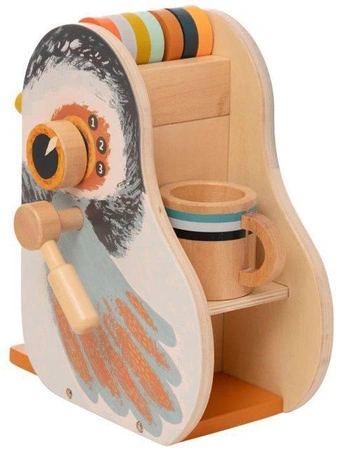 Early Birds drewniany ekspres do kawy z akcesoriami 160260-Manhattan Toy, mała kuchnia dla dzieci