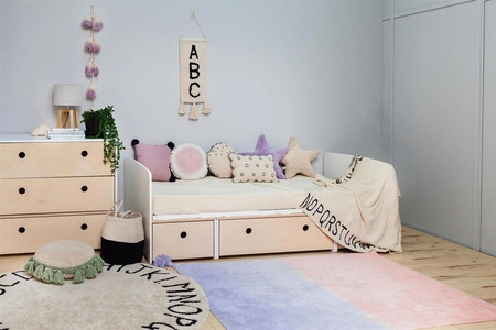 Lorena Canals Koc bawełniany ABC Natural/Black