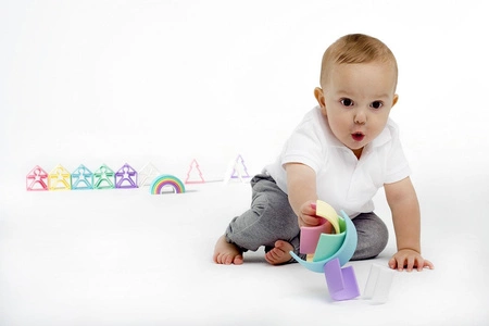 DENA Silikonowa Tęcza Pastel - 6 elementów