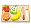 Drewniany Zestaw Deska Do Krojenia Owoce Nóż Viga Toys