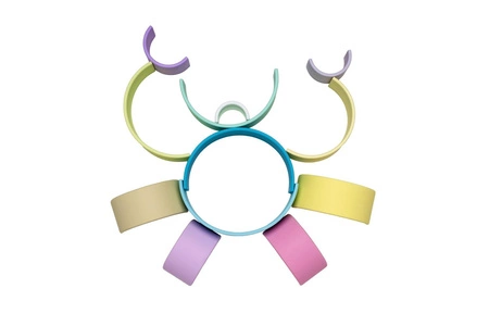 DENA Duża Silikonowa Tęcza Pastel - 12 elementów