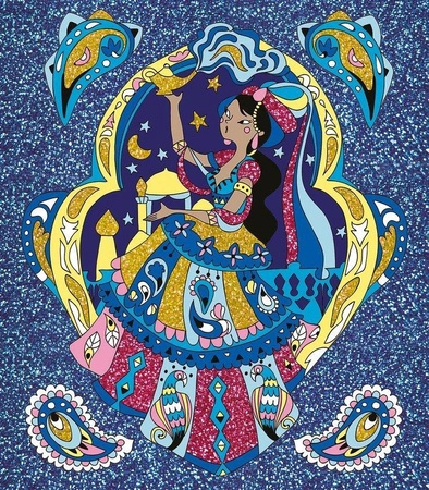 Zestaw kreatywny Magiczny brokat Księżniczki z bajek 5+, Janod