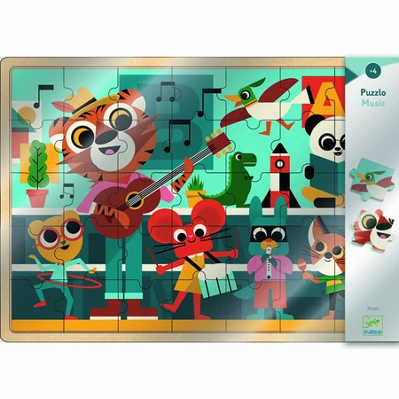 Edukacyjne puzzle drewniane MUZYKANCI DJ01817