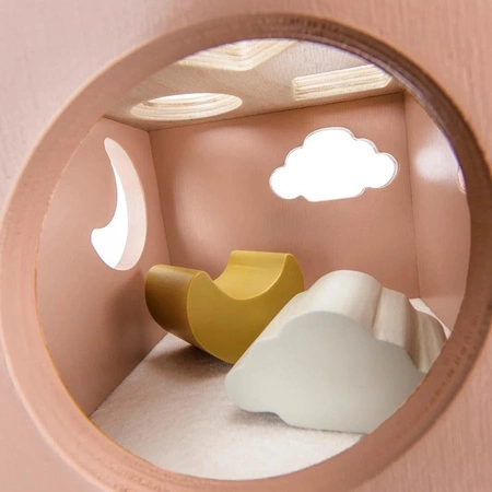 Sorter drewniany Micki różowy