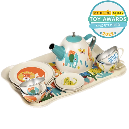 Zestaw do herbaty, metalowy, Dzikie Zwierzęta, Rex London