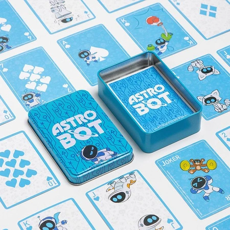Astrobot Playing Cards in Tin / Astro Bot karty do gry w ozdobnej puszce