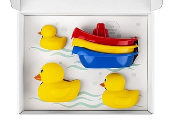 Zestaw kaczuszek do kąpieli z łódkami