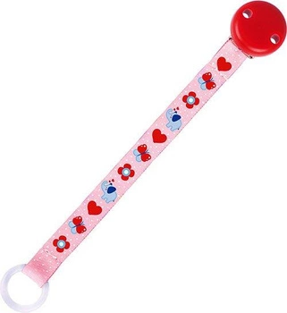 Różowa zawieszka do smoczka Zakochany słonik