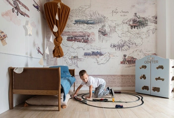 KOLEJE ŚWIATA - Tapeta Z Pociągami Malumi