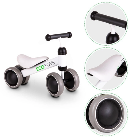 Rowerek biegowy mini rower Practise White Ecotoys
