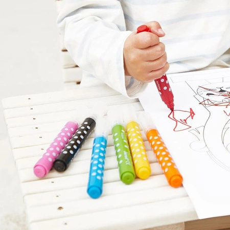 Janod Flamastry Jumbo 8 kolorów 12m+