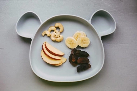 Lassig Talerz silikonowy z przyssawką Little Chums Mysz szary