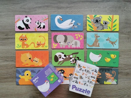 Puzzle dwuczęściowe Apli Kids - Jakie to zwierzątko? 3+
