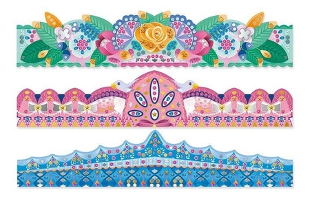 Zestaw kreatywny Kryształki i naklejki Korony 5+, Janod