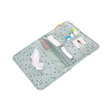 Lassig Casual Label Przewijak podróżny z etui na akcesoria Floral mint