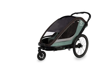 Hamax - Przyczepka rowerowa COCOON, podwójna - Green/black