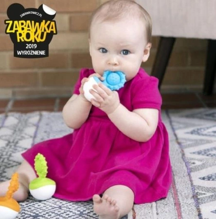 Fat Brain Toy Bąbelki Dimpl Gryzak Wańka Wstańka Niebieski