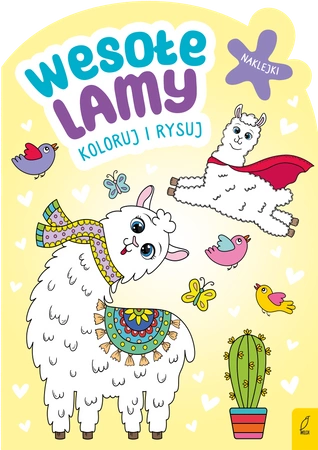 Wesołe lamy. Koloruj i rysuj