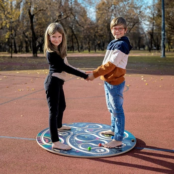 Drewniana deska do balansowania gra zespołowa dysk z labiryntem Team Disc 46252 Erzi podest sensoryczny