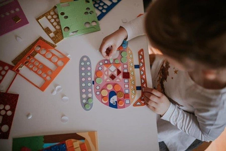 Zestaw kreatywny Mozaika Pojazdy 3+, Janod