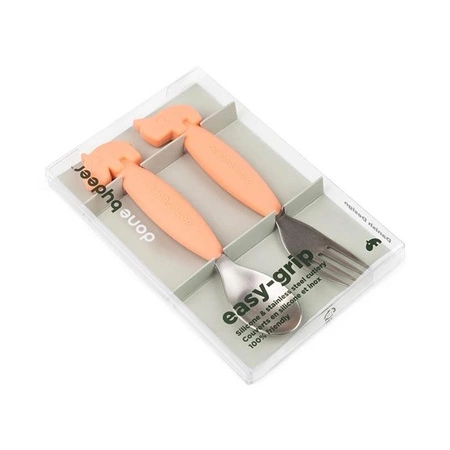 Done by Deer Sztućce dla Dziecka Easy-Grip Coral 2 szt.