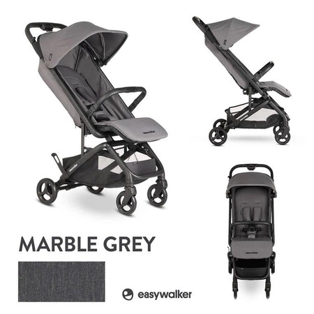 Easywalker Miley² Kompaktowy wózek spacerowy z torbą transportową Marble Grey