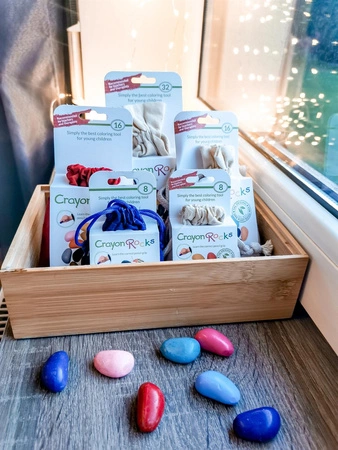 Kredki Crayon Rocks w aksamitnym woreczku - 8 kolorów