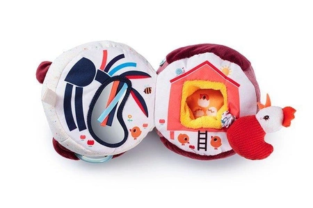 LILLIPUTIENS Przytulanka aktywizująca wielofunkcyjna Krówka Rosalie 9 m+