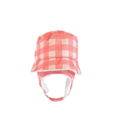 FlapJack Czapka Zimowa Dziecięca Bucket Hat Pink Check M