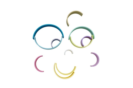 DENA Duża Silikonowa Tęcza Pastel - 12 elementów