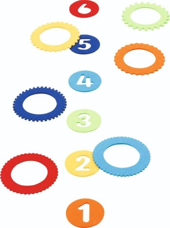 Gra zręcznościowa Hoopla z filcowymi pierścieniami 56776- Goki, aktywna zabawa