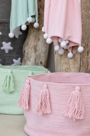 Lorena Canals Kosz dekoracyjny Tassels Soft Mint