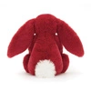 JellyCat - Króliczek LUX Czerwony 31 cm