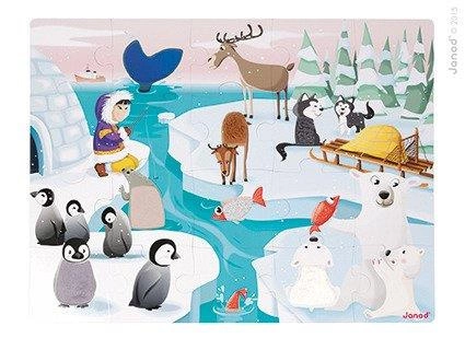 Puzzle sensoryczne 20 elementów Lodowa kraina, Janod