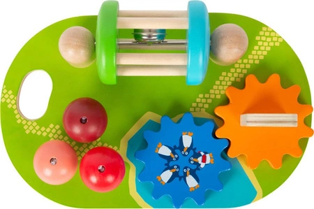 Drewniana mini tablica edukacyjna Park rozrywki 12289-Small Foot, zabawki edukacyjne