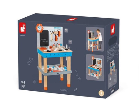 Stolik warsztatowy z 40 akcesoriami duży Brico ‘Kids, Janod
