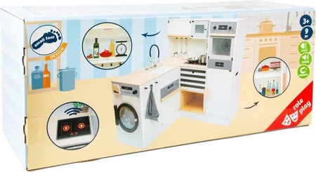 Drewniana kuchnia dla dzieci z pralką Moduły XL 11464-Small Foot, zabawki kuchenne