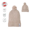 Lodger Czapeczka z wełny merino 100% beżowa Beige 3-6 m