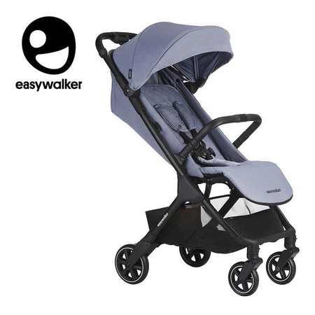 Easywalker Jackey Kompaktowy, samoskładający się wózek spacerowy z torbą transportową Steel Grey
