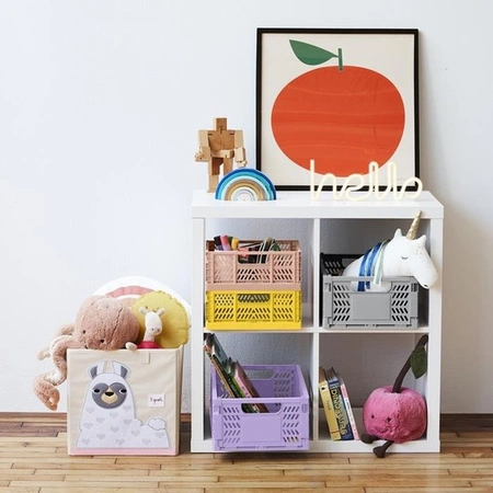 3 Sprouts Skrzynka na Zabawki Składana Large Light Grey