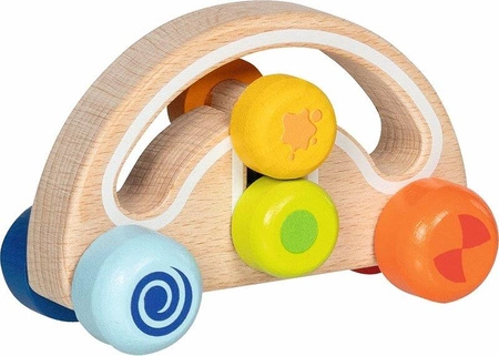 Drewniane autko do rączki Twirly-wirly 55849 Goki zabawki dla najmłodszych