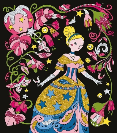 Zestaw kreatywny Magiczny brokat Księżniczki z bajek 5+, Janod