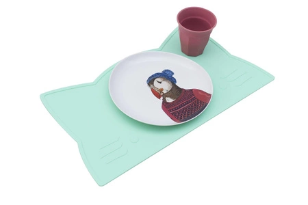 Silikonowa podkładka Kotek We Might Be Tiny - Minty Green