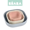 Beaba Zestaw 3 miseczek z silikonu Velvet grey/Cotton/Dusty rose