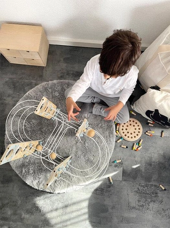 Drewniany modułowy kulodrom w stylu Skandynawskim Marmurowy Bieg 12234-Small Foot, drewniane kulodromy dla dzieci