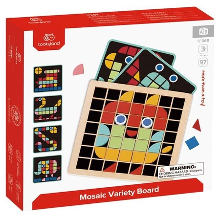 TOOKY TOY Mozaika Drewniana Układanka Montessori